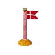 Keramikflag i lyserødt med Tillykke fra Speedtsberg
