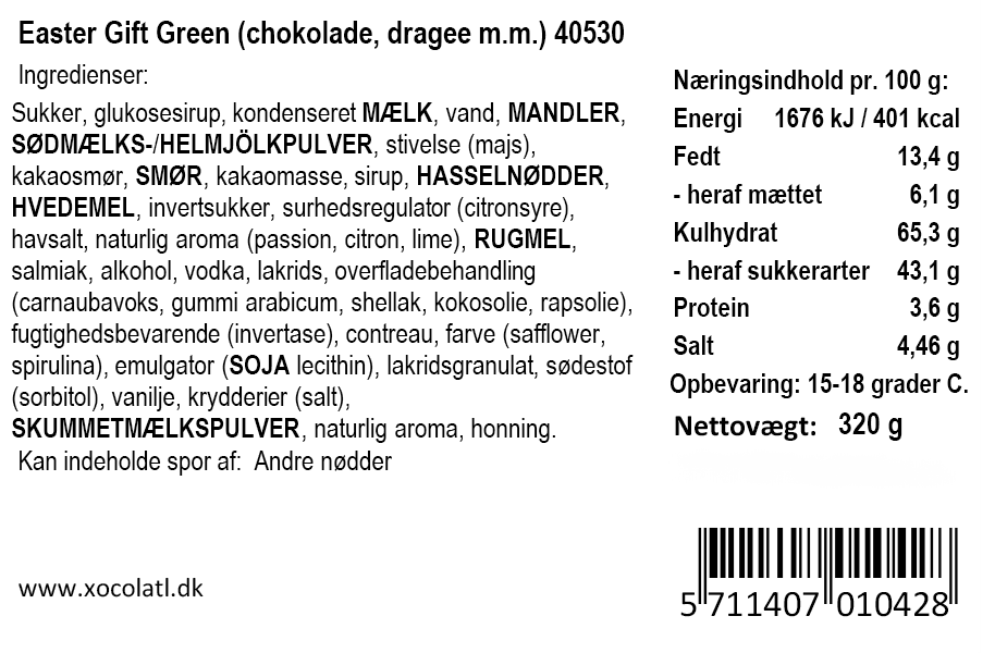 Grøn gaveæske - Xocolatl