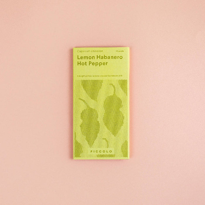 Frøpose med Citron Habanero chilifrø fra Piccolo Seeds – frugtagtig smag og høj styrke på Scoville-skalaen