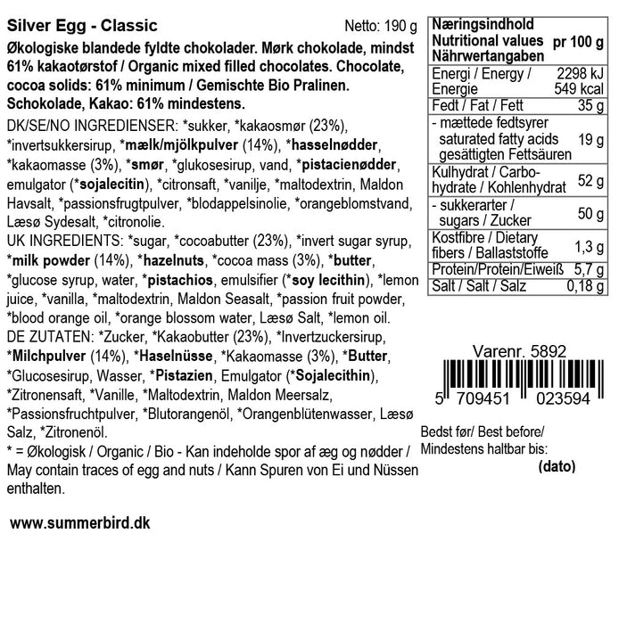 Summerbird sølvæg Classic med fyldte påskeæg