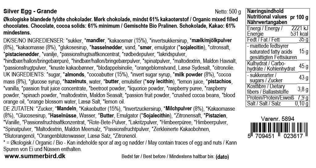 Summerbird sølvæg Grande med fyldte påskeæg