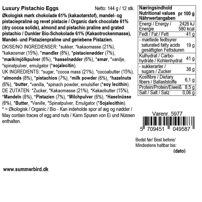 Gaveæske m. Pistacie æg- Summerbird