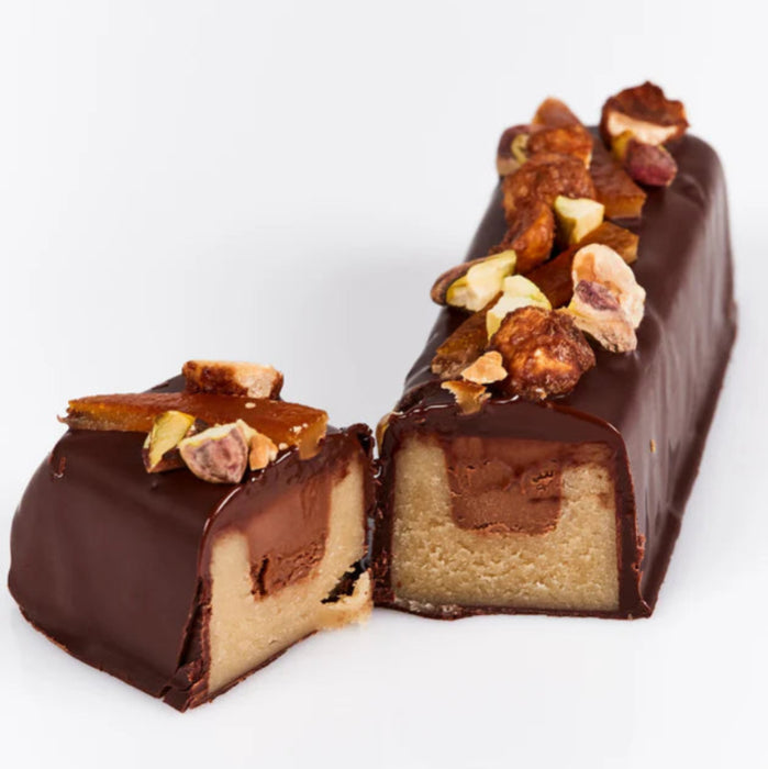 Julebrød med marcipan og mørk chokolade