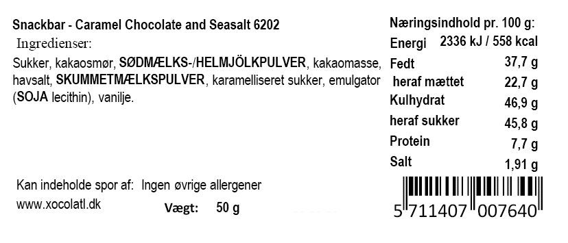 Chokoladeplade med karamel og havsalt fra Xocolatl