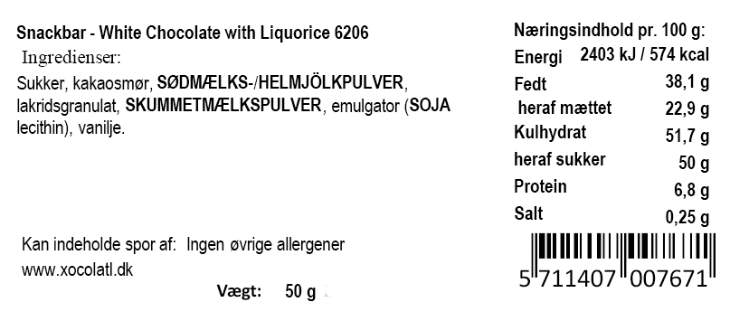 Chokoladeplade med lakrids og bær fra Xocolatl