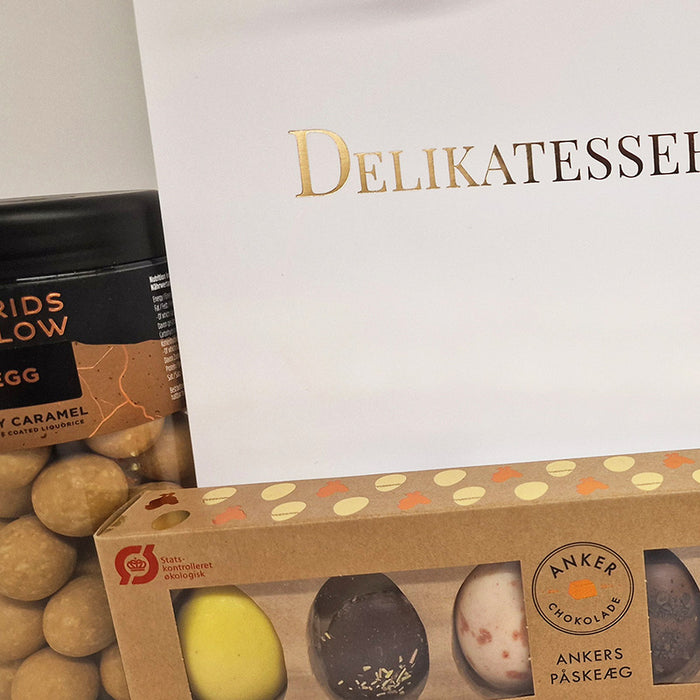 Påskegave med lakrids og påskeæg