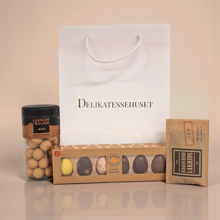 Påskegave med lakrids og påskeæg