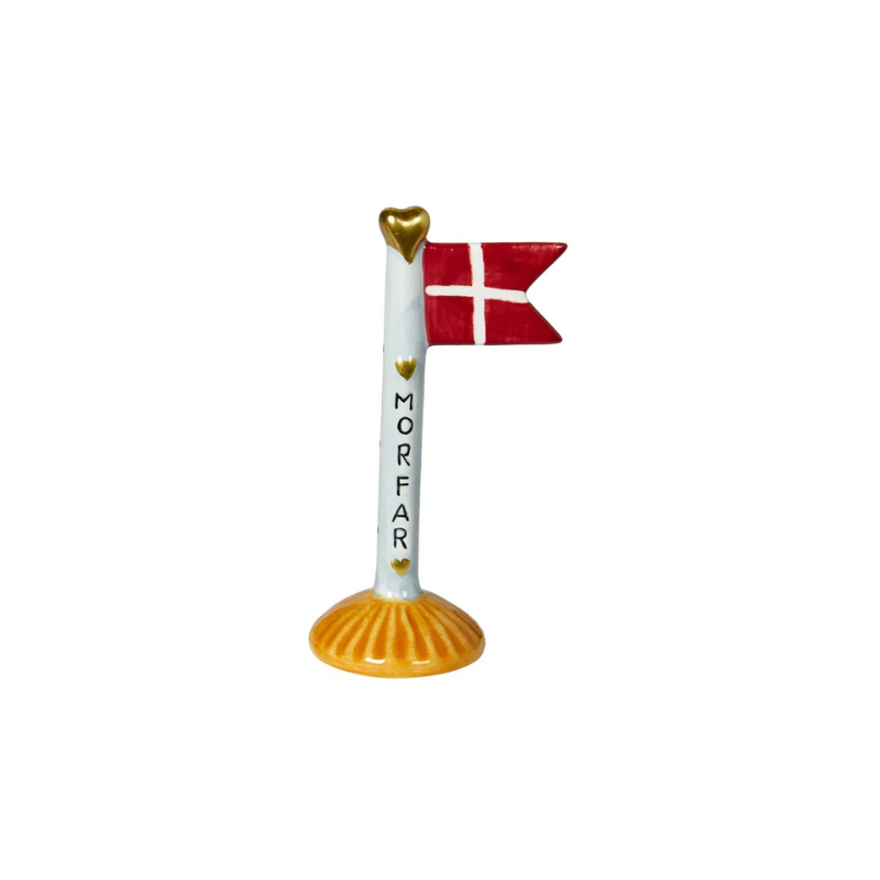 Keramik flag til morfar