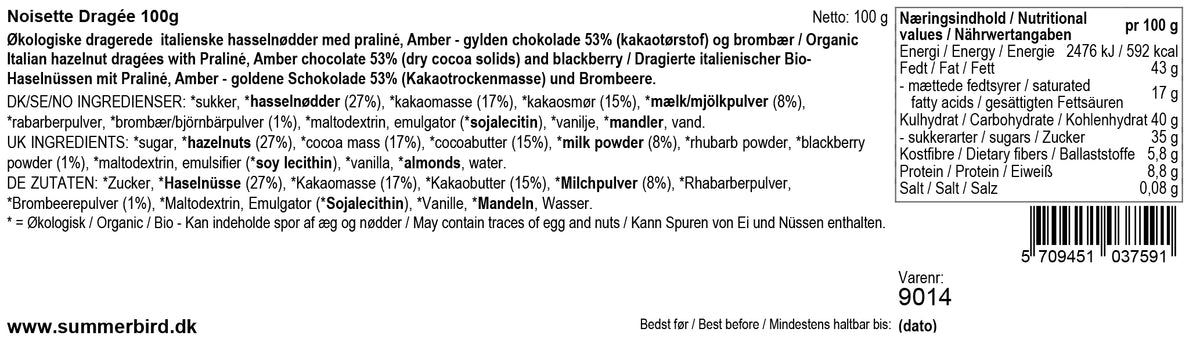 Amber Noisette, Hasselnødder Summerbird