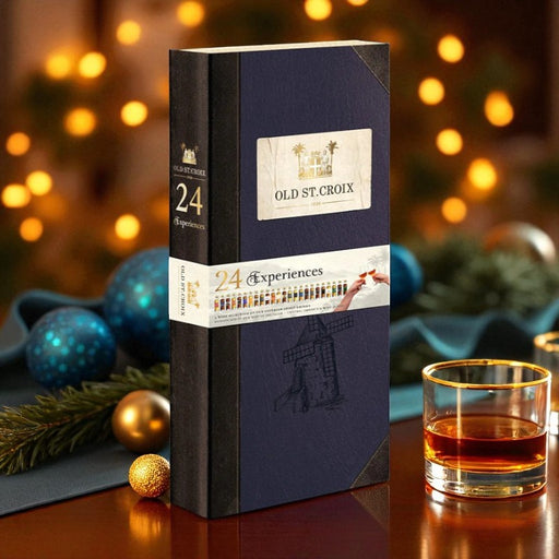 Old St. Croix julekalender – eksklusiv kalender formet som en bog med lækre smagsoplevelser og detaljeret indpakning, tidligere kendt som A. H. Riise julekalender.	