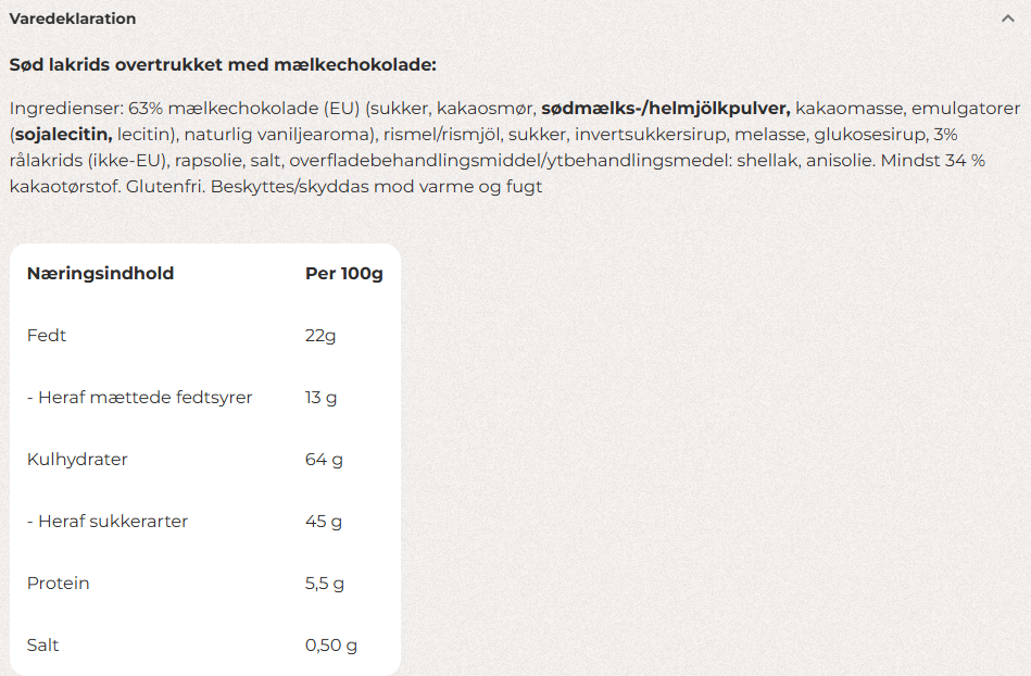 Lakrids by Bülow - A Choc Coated Liquorice (Stor)