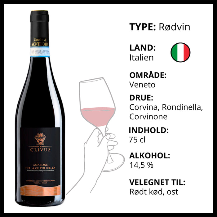 Rødvin, Clivus - Amarone Della Valpolicella (Italien)