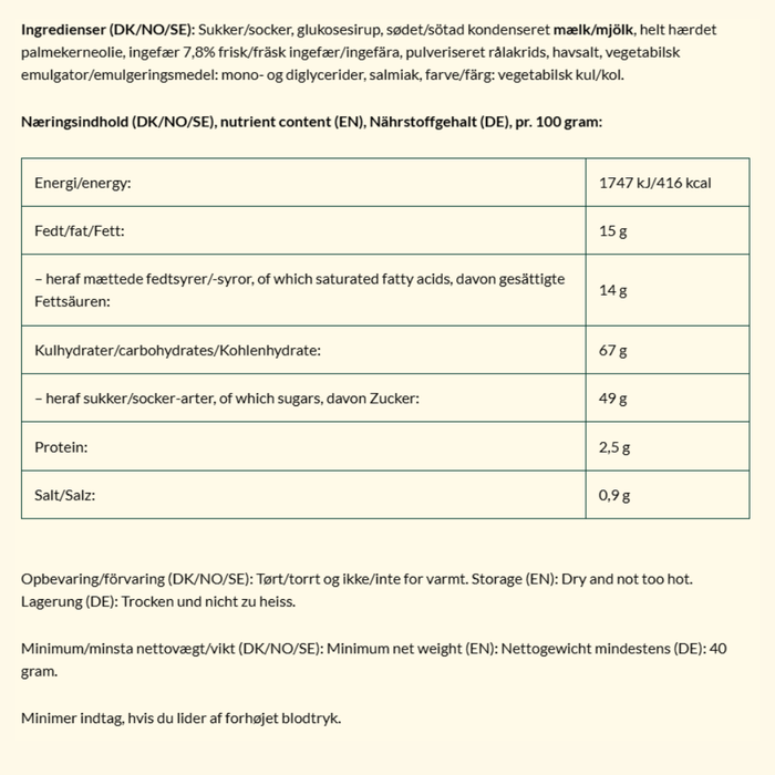 Bagsværd Lakrids 'Ingefær Mini'
