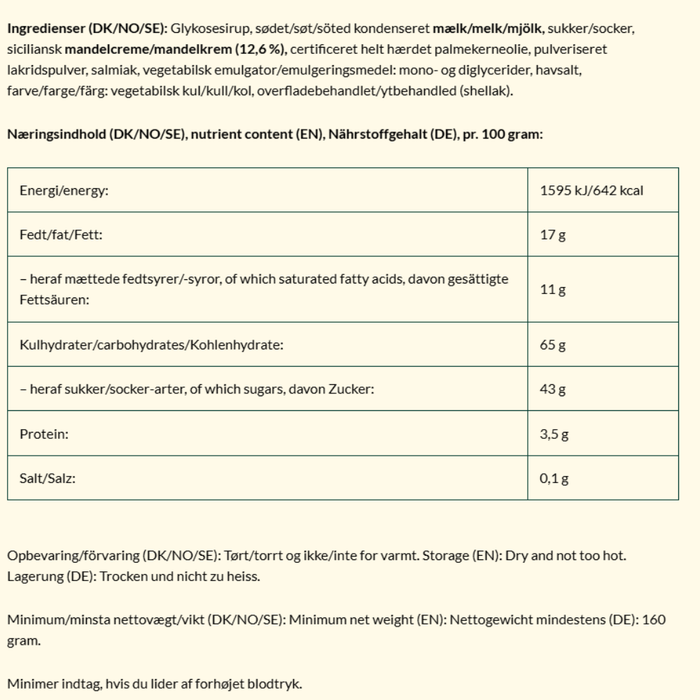 Bagsværd Lakrids 'Mandel'