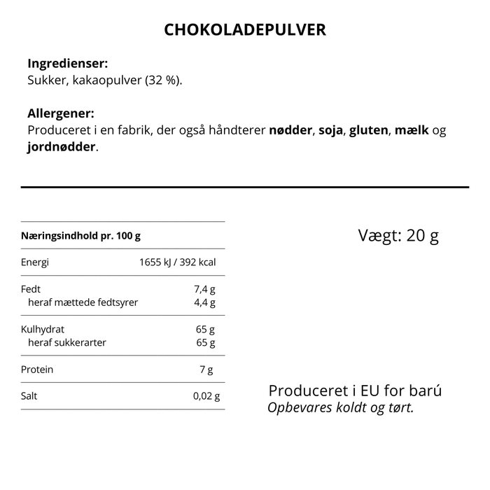 Barú - Swirly Hot Chocolate, brev