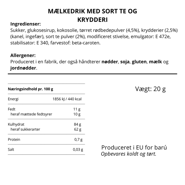 Barú - Pink Chai Latte, brev