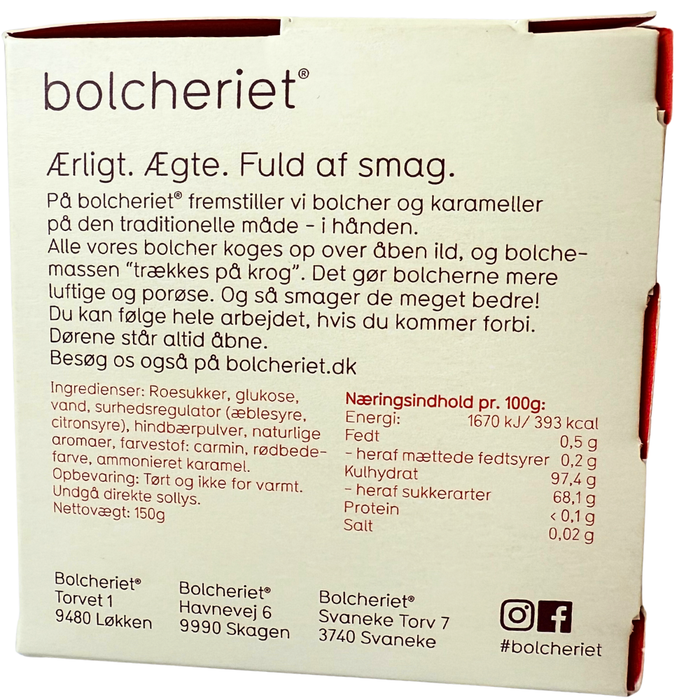 Gaveæske hindbær og hyldeblomst bolcher | Bolcheriet