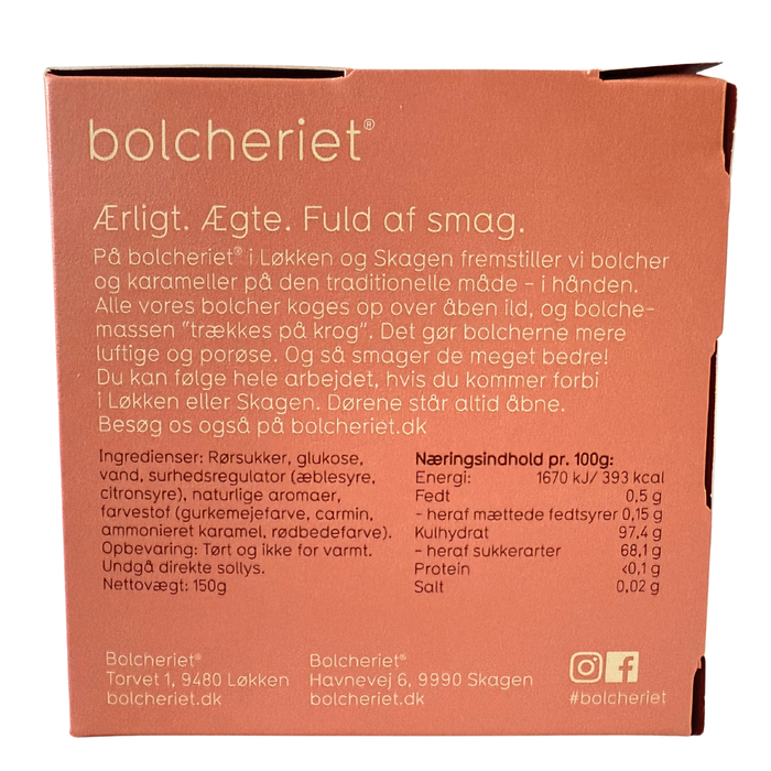 Gaveæske jordbær og æble bolcher | Bolcheriet