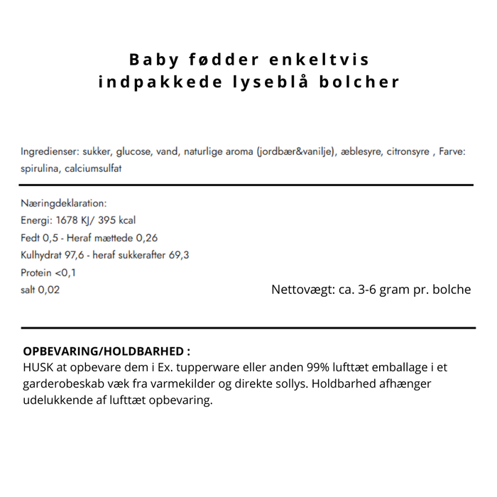 Babyfødder Bolsjer | Blå