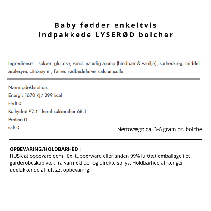Babyfødder Bolsjer | Lyserød