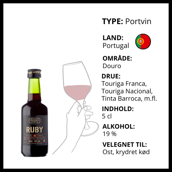 Portvin, Borges Ruby Porto - 5 cl