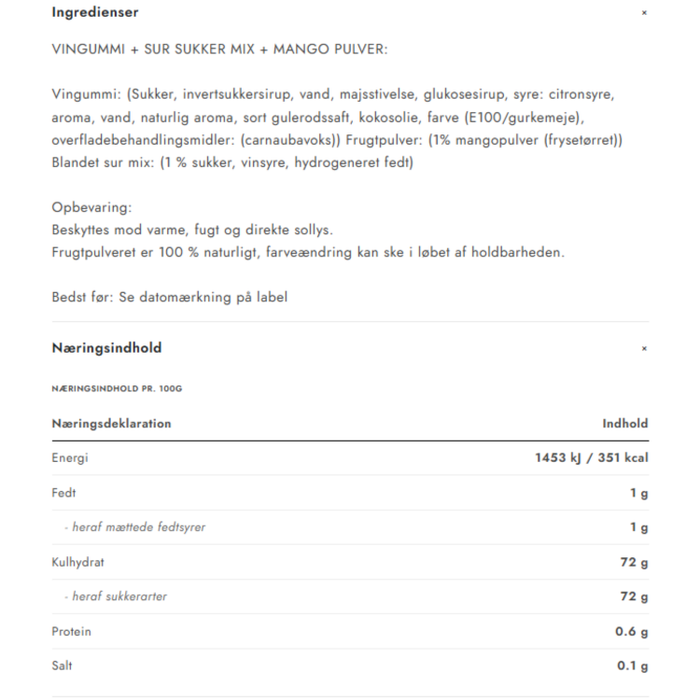 Påskeæg, Vingummi m. mango - Box the original