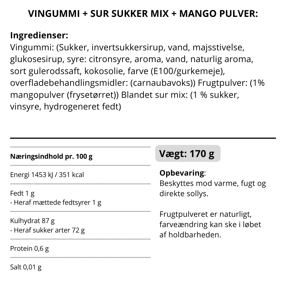 Vingummi m. Mango - Box The Original