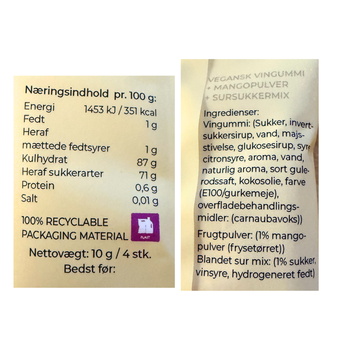 Flow Pack, Vingummi m. Mango - Box The Original