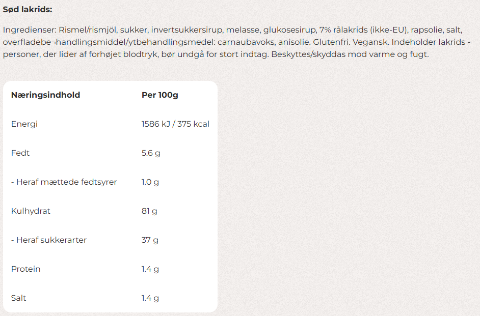 Lakrids by Bülow NO.1 – Sød lakrids