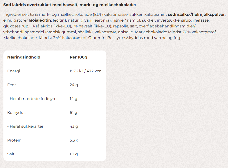 Lakrids by Bülow - F Dark & Seasalt