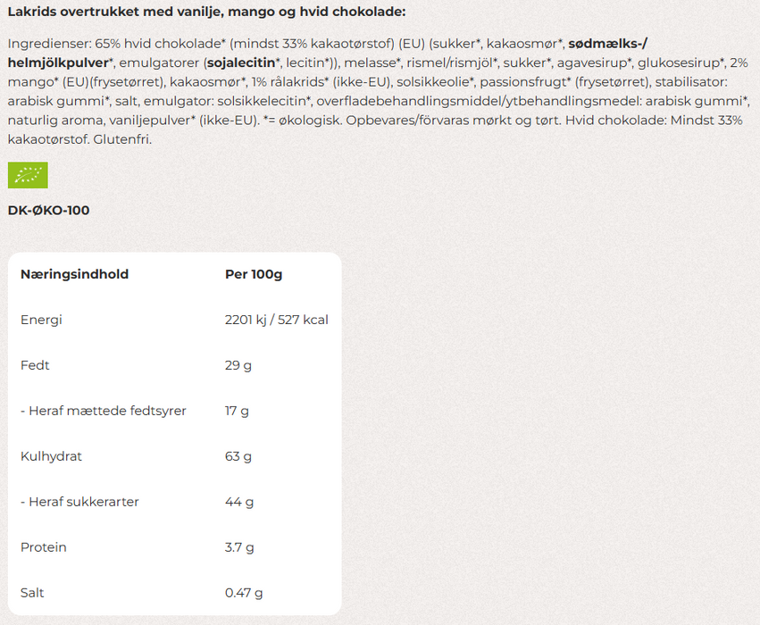 STORKØB, Bülow Mango Vanilla - mini (250 stk.)