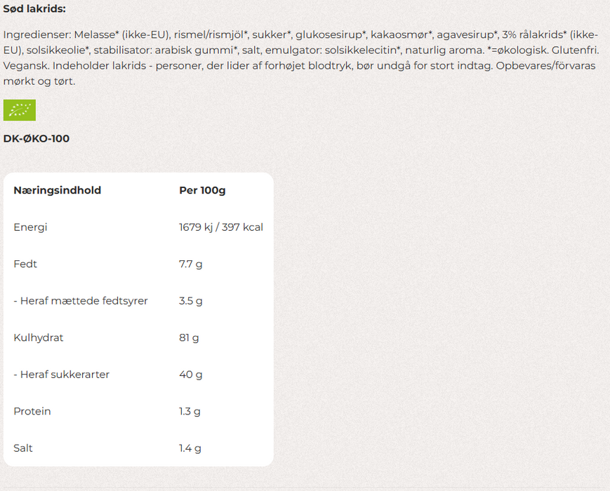Lakrids by Bülow - Slow Crafted Lakridsstang - Sweet