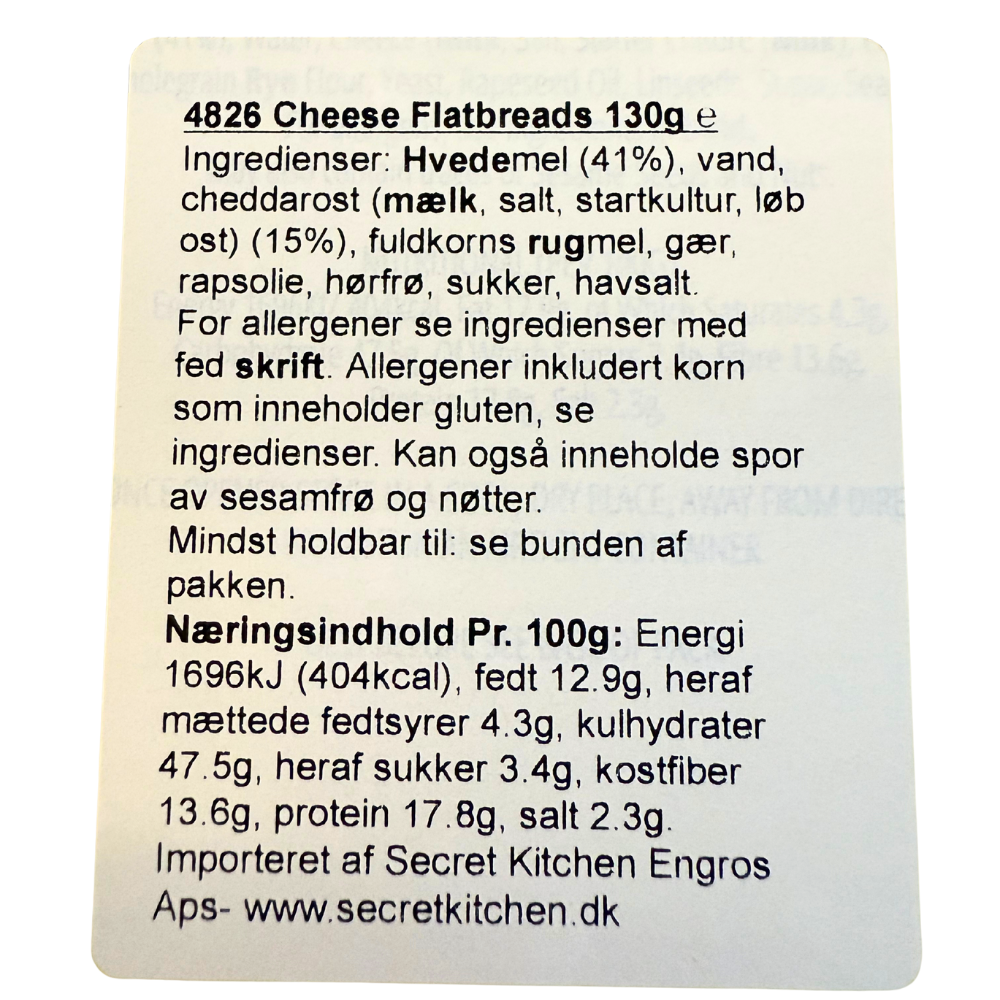 Snackbrød med ost og hørfrø