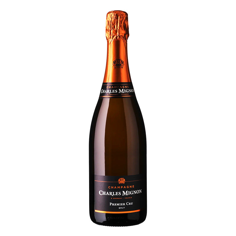 Charles Mignon Champagne Premier Cru Brut flaske fra Delikatessehuset til mousserende vin nydelse.