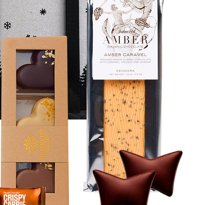 Adventskalender med dansk luksus chokolade (dele-venlig)