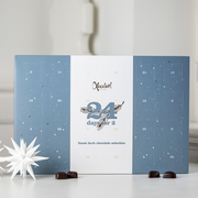 Chokoladejulekalender med mørk chokolade fra Xocolatl