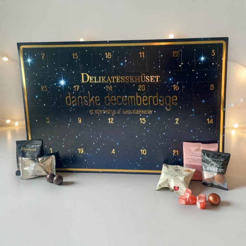 Julekalender fra Delikatessehuset med et udvalg af luksus gourmet brands