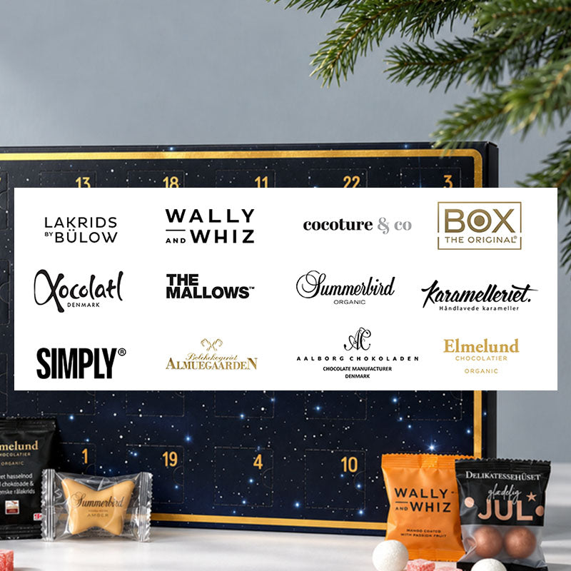 Julekalender fra Delikatessehuset med et udvalg af luksus gourmet brands