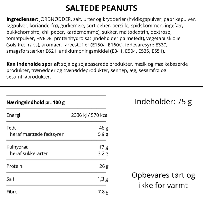 Saltede og krydrede peanuts - Nuts Original