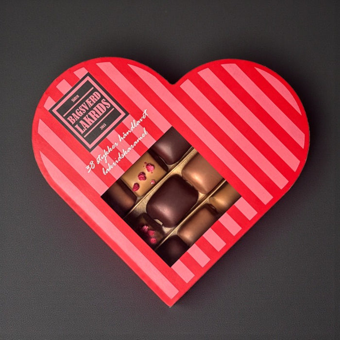 Hjerte gaveæske fra Bagsværd Lakrids