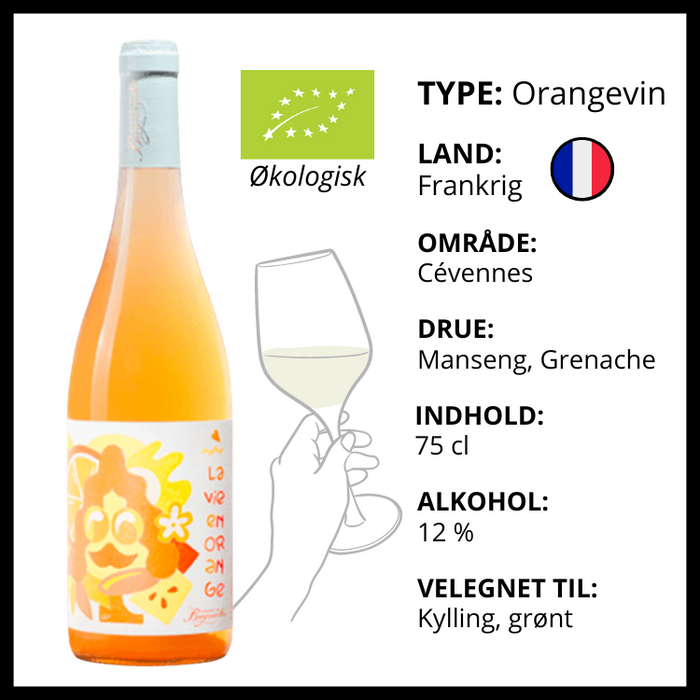 Hvidvin / orangevin, Domaine de Berguerolles - La Vie en Orange (Naturvin)