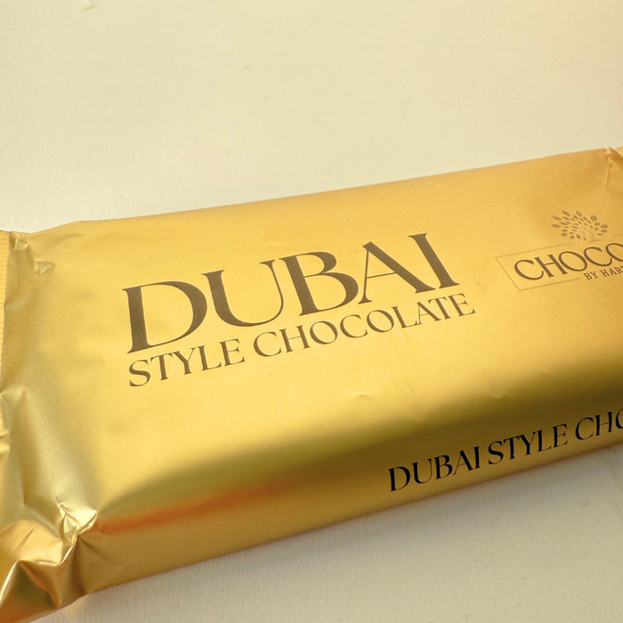 Dubai Style Chocolate serveret som luksuriøs snack eller gaveidé.