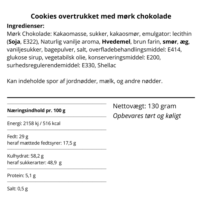 Cookie bites, Dark choc  - Ejvinds