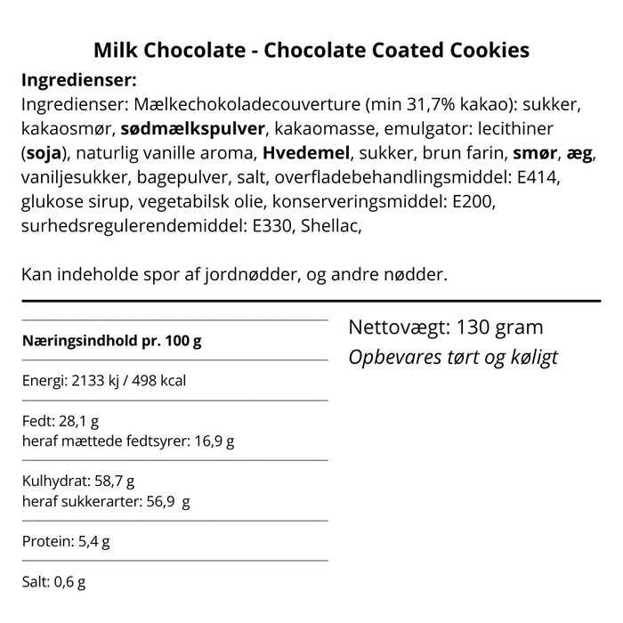 Cookie bites, Milk chocolate  - Ejvinds