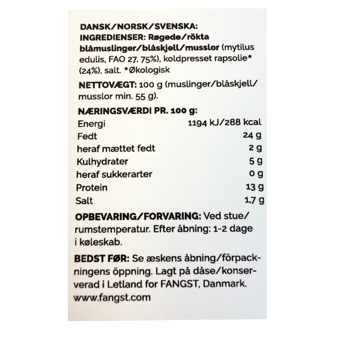 Blåmuslilng i koldpresset rapsolie - Fangst