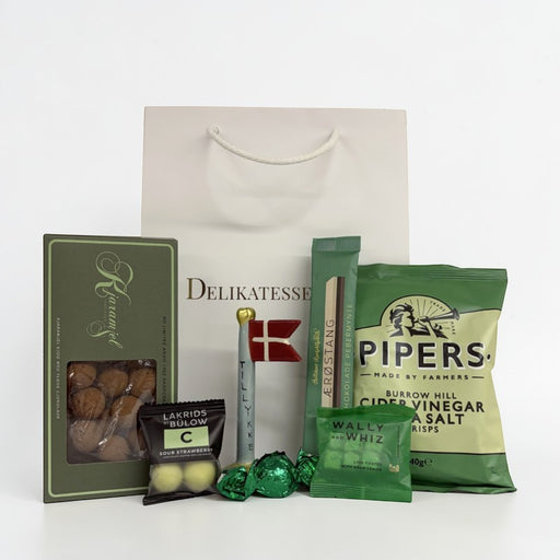 grøn tillykke gavepose