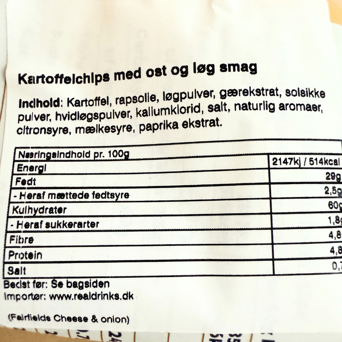 Chips - Cheese and onion