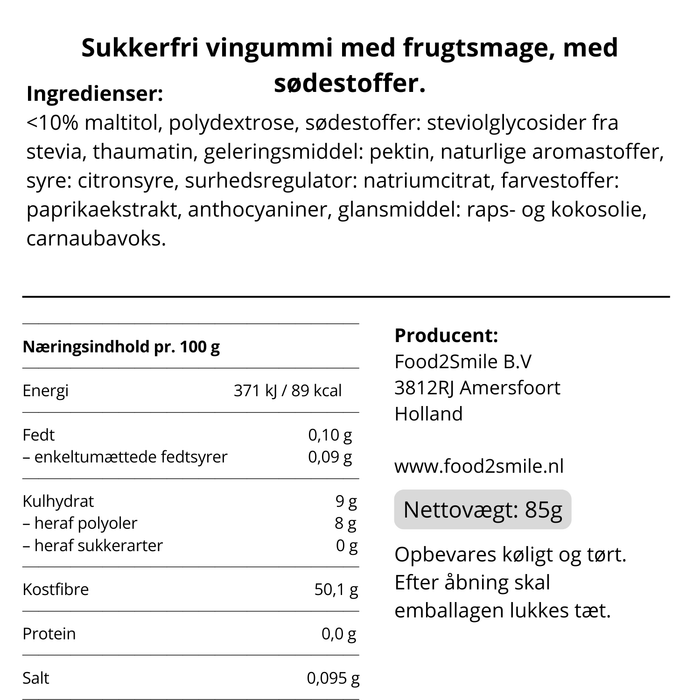 FruitTastic - Sukkerfri Slik
