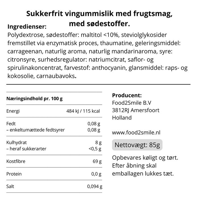 Mandarin & Æble Mix - Sukkerfri Slik