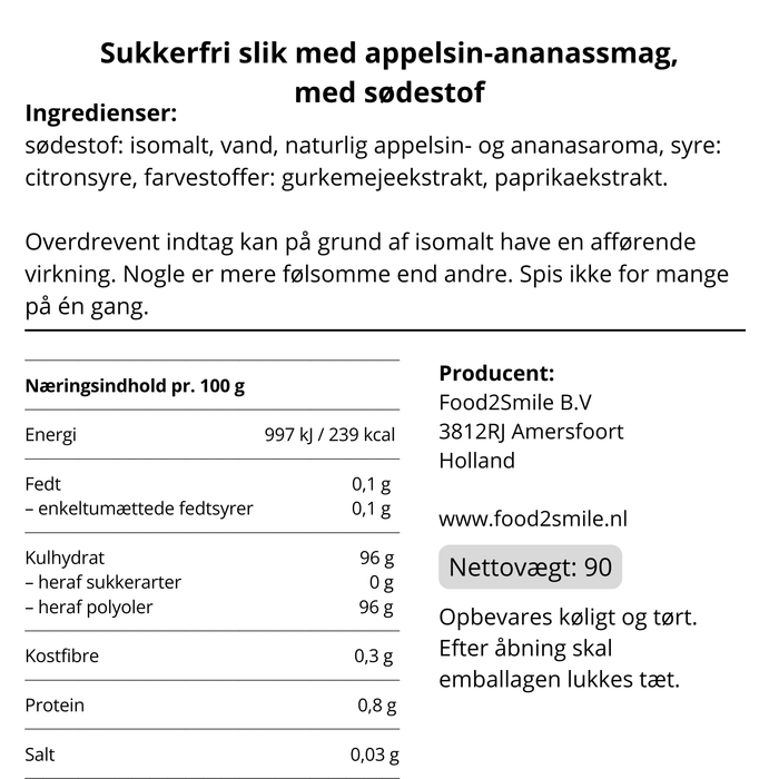 Orange Treats - Sukkerfri Slik